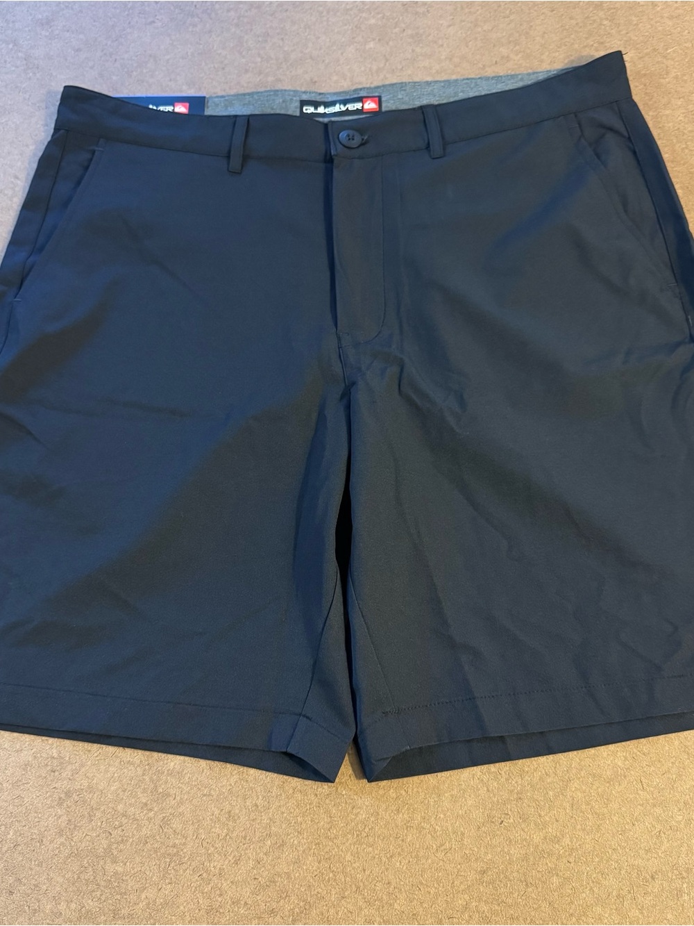 Quiksilver Men's Black Flat Front Shorts